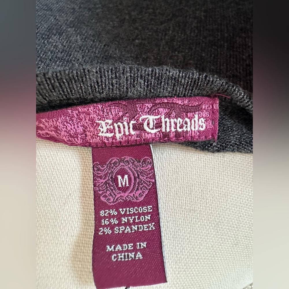 Epic Threads Charcoal Sequin Dress - Picture 5 of 5